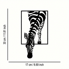 Showcase Your Unique Style With Exquisitely Crafted Zebra Metal Wall Art - , Versatile Decor For Office & Living Room Wall Sculptures