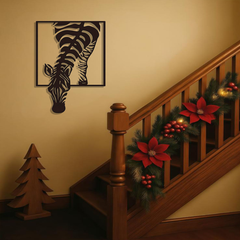 Showcase Your Unique Style With Exquisitely Crafted Zebra Metal Wall Art - , Versatile Decor For Office & Living Room Wall Sculptures