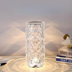 Solar Garden Lamp – 10 Colors Changing Crystal Rose LED Light, Romantic Diamond Atmosphere Projector