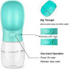 Pet Drinking Cup – Portable Splash-Proof Water Bottle with One-Key Lock