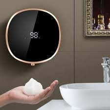 Automatic Induction Hand Sanitizer Machine Home Wall Mounted Foam Machine LED Temperature Display USB Rechargeable