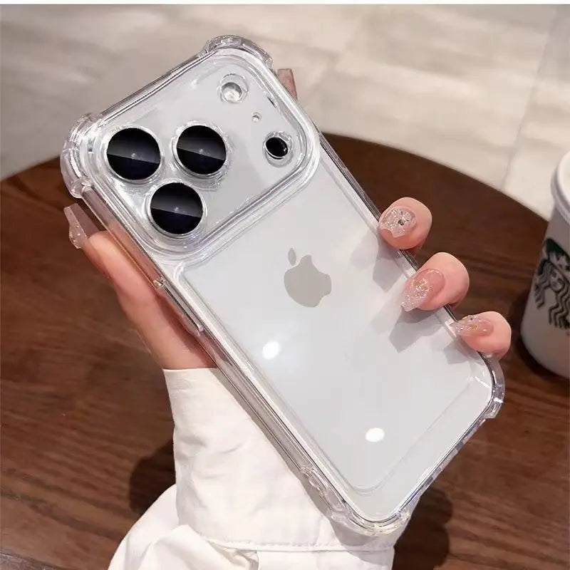 Luxury Original Shockproof Transparent Case For iPhone 17 16 15 14 13 12 11 Pro Max XS XR X 7 8 Plus 16E Air Clear Bumper Cover