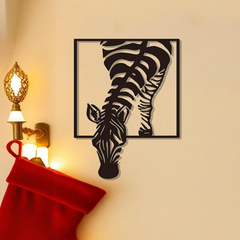 Showcase Your Unique Style With Exquisitely Crafted Zebra Metal Wall Art - , Versatile Decor For Office & Living Room Wall Sculptures