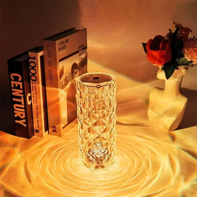 Solar Garden Lamp – 10 Colors Changing Crystal Rose LED Light, Romantic Diamond Atmosphere Projector