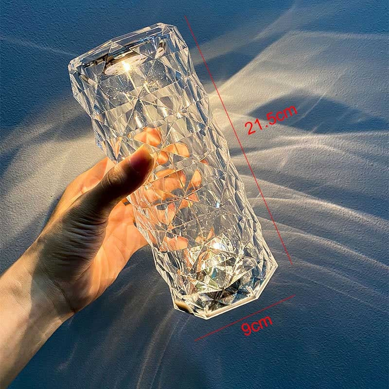 Solar Garden Lamp – 10 Colors Changing Crystal Rose LED Light, Romantic Diamond Atmosphere Projector